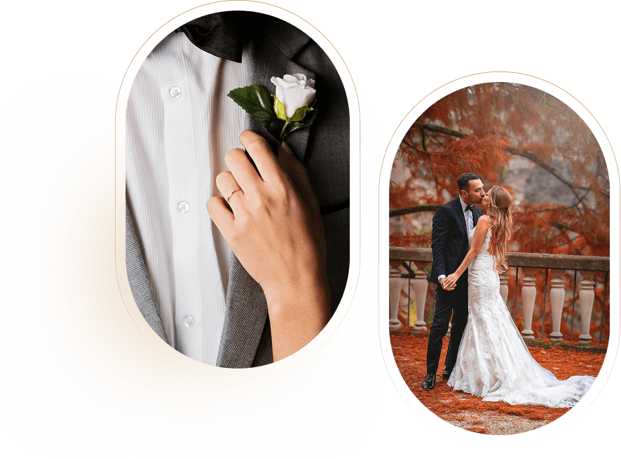 Wedding couple and ring