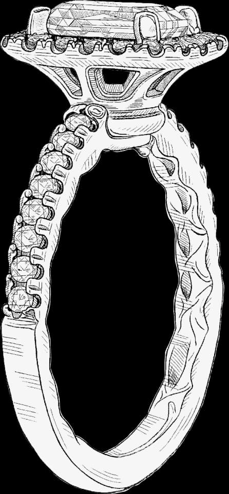 Custom designed ring